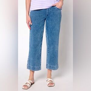 Belle by Kim Gravel Cropped Blue Jeans Size 22 TALL RARE